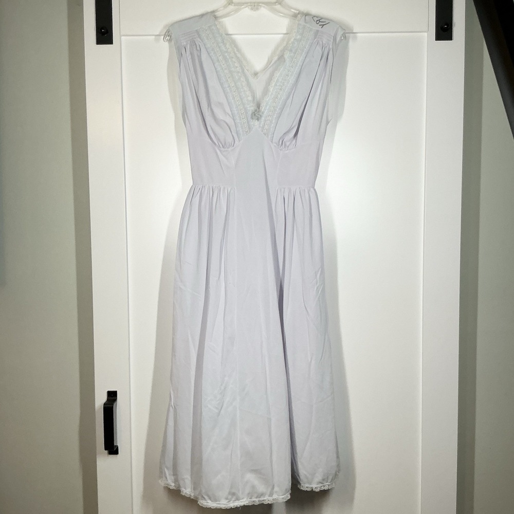 Vintage‎ lace Negligee nightgown Blue retro Famous glam 1960s Babydoll